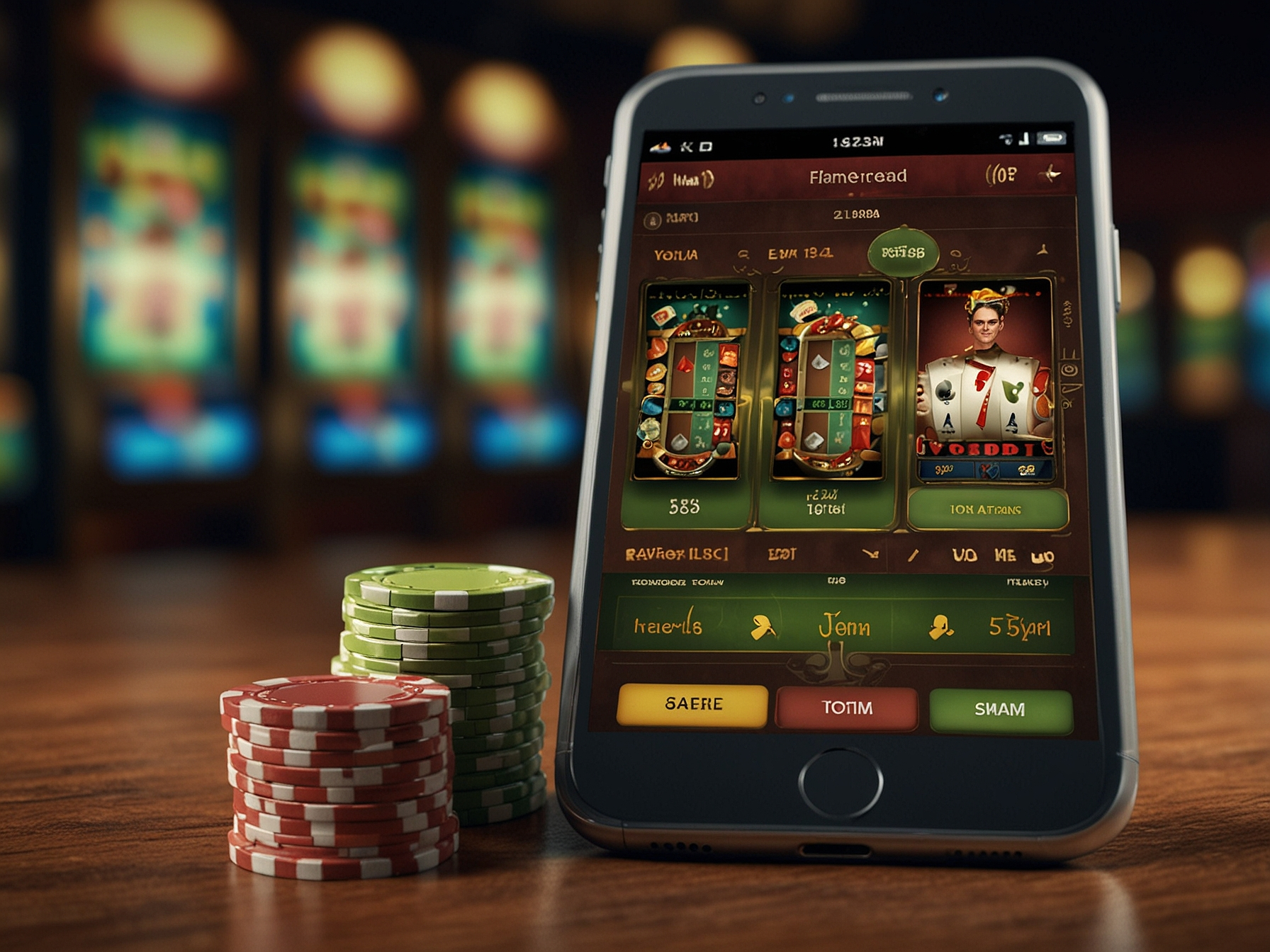 Elon Casino mobile application on smartphone
